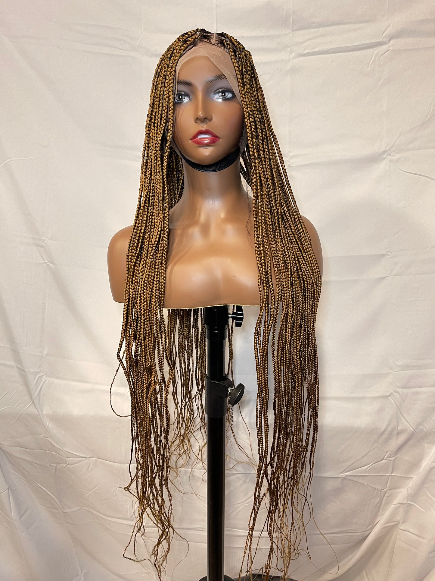 Full Lace Knotless Braid Wig Honey Blonde