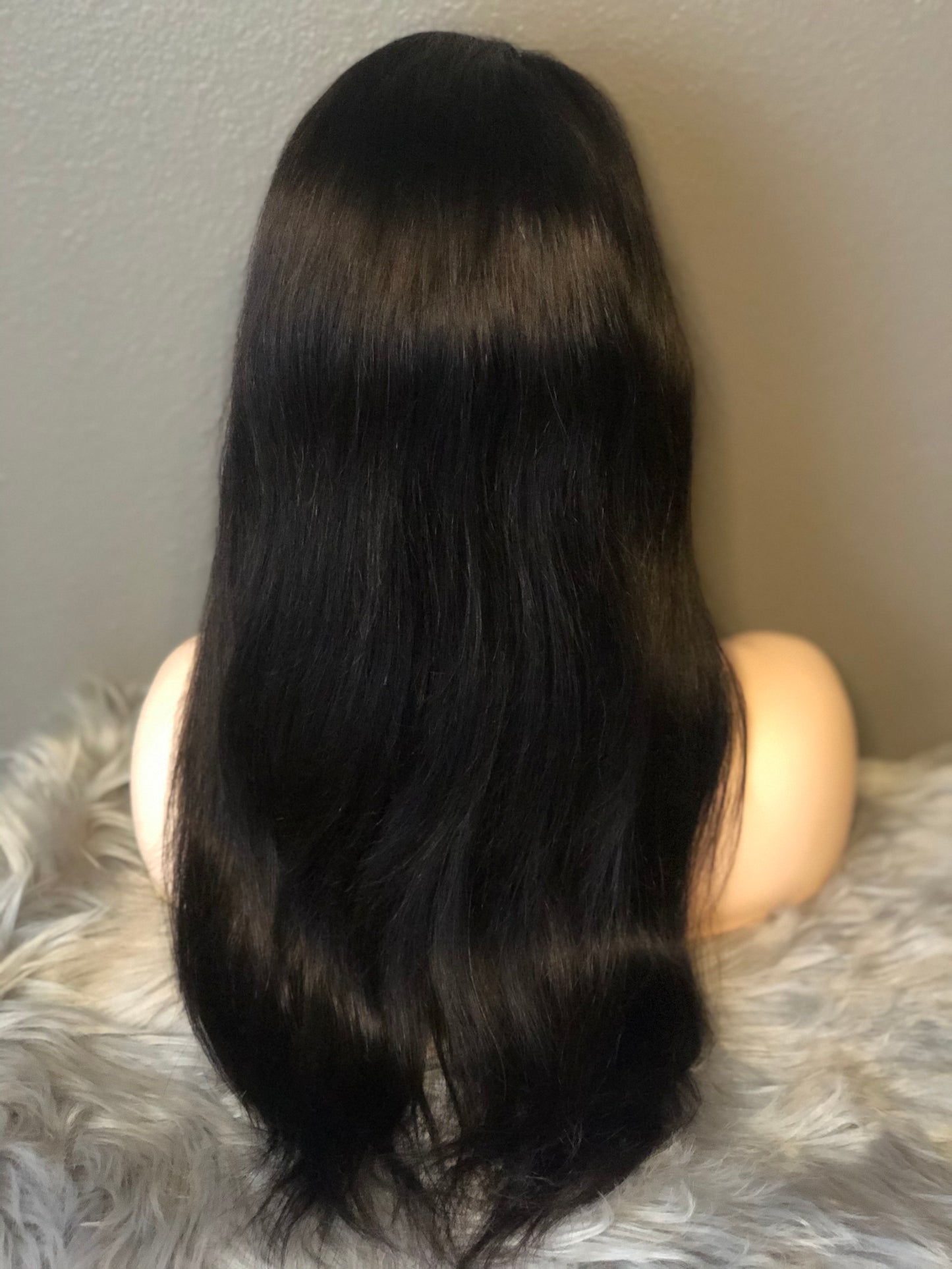 613 Virgin Brazilian Straight Transparent Lace Frontal Wig With Dark Roots