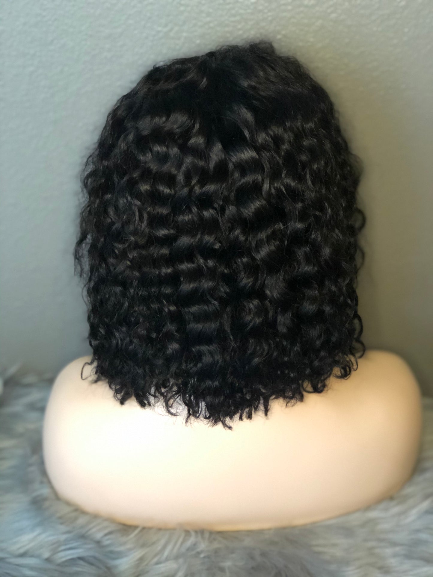 Virgin Brazilian Curly Lace Front Bob Wig