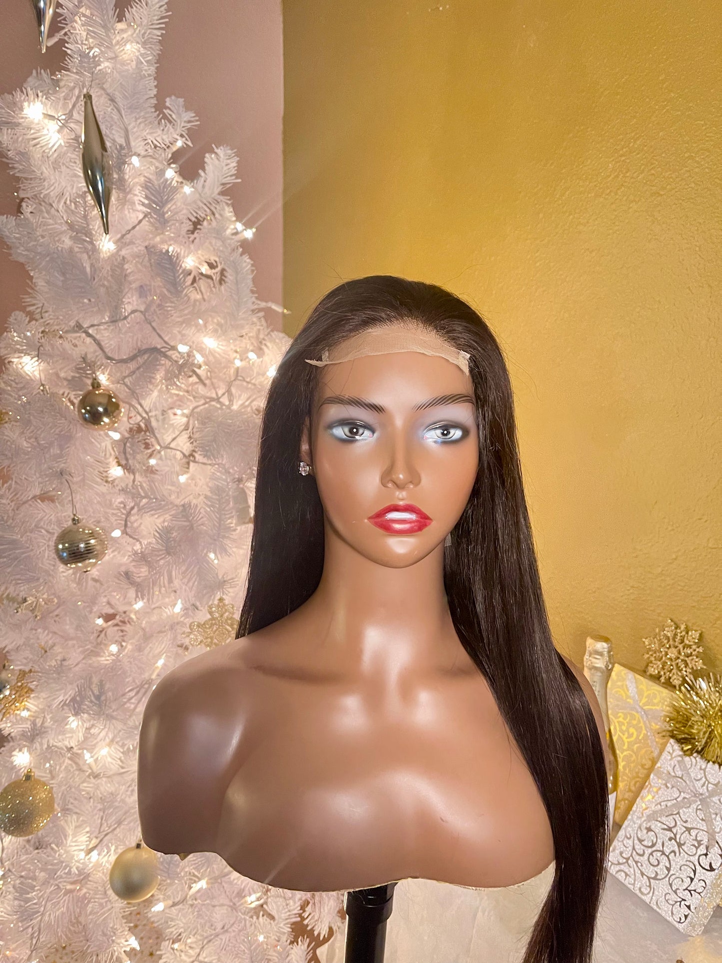 Virgin Brazilian Straight Transparent Lace 4x4 Closure Wig