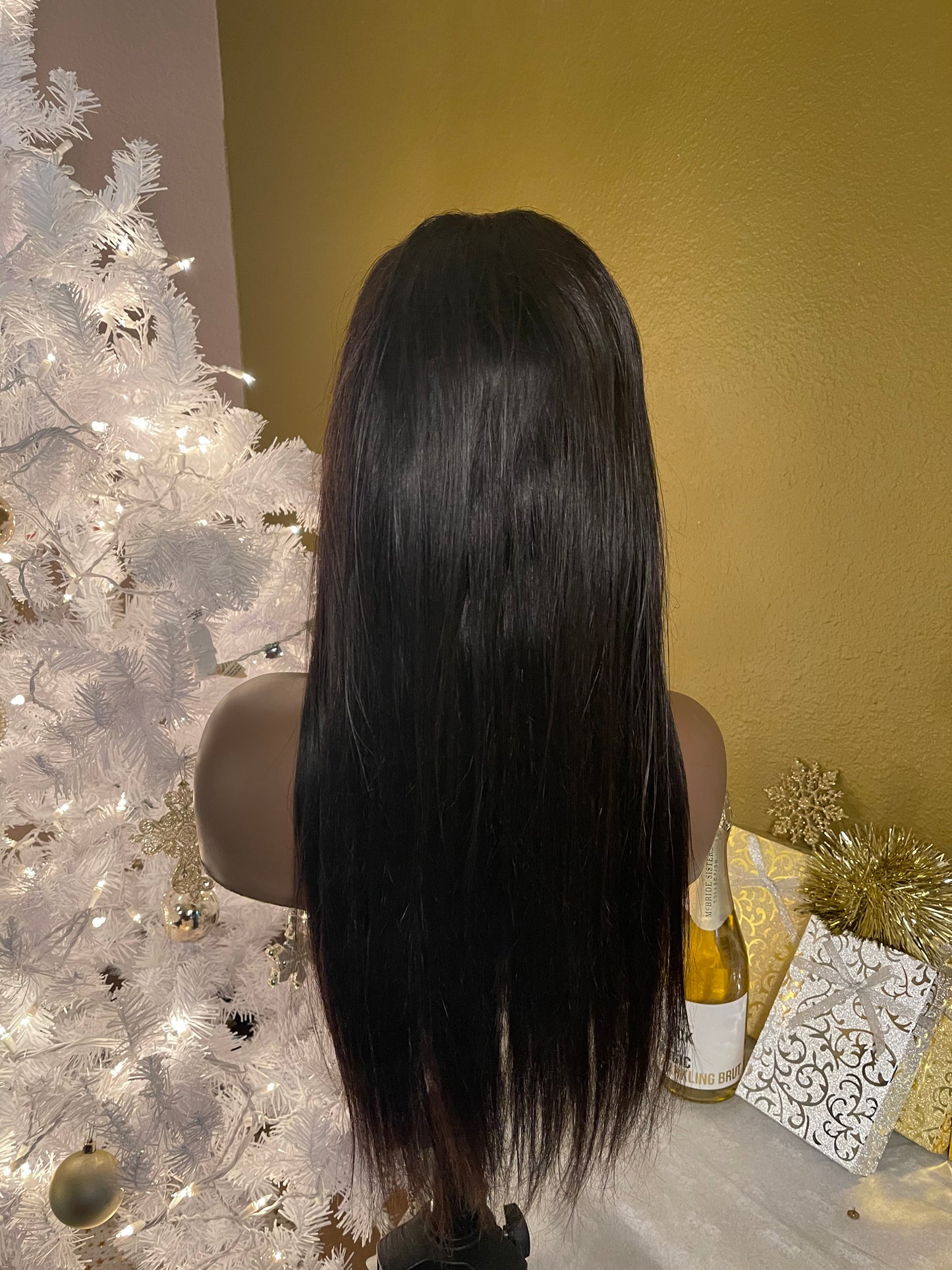 Virgin Brazilian Straight Transparent Lace 4x4 Closure Wig