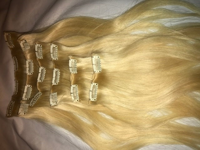 Straight Virgin Brazilian Clip-in Hair Extensions