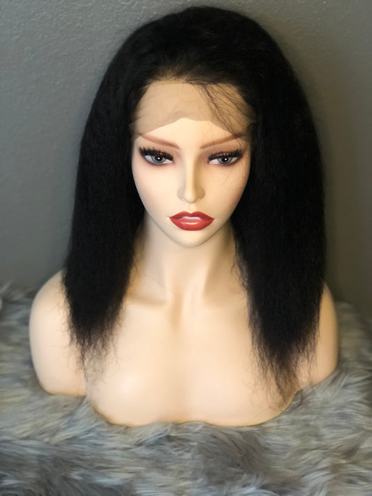 Virgin Brazilian Kinky Straight Lace Front Wig